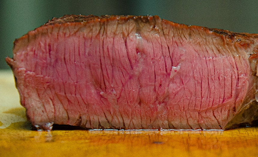 medium rare steak.