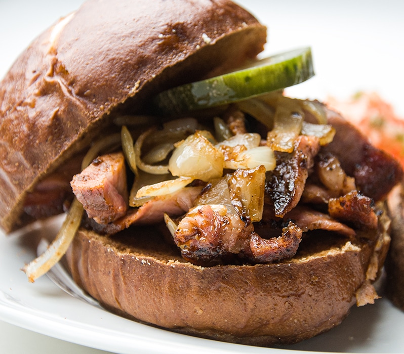 rib sandwich.