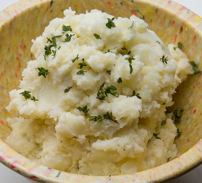 Garlic mashed potatoes.