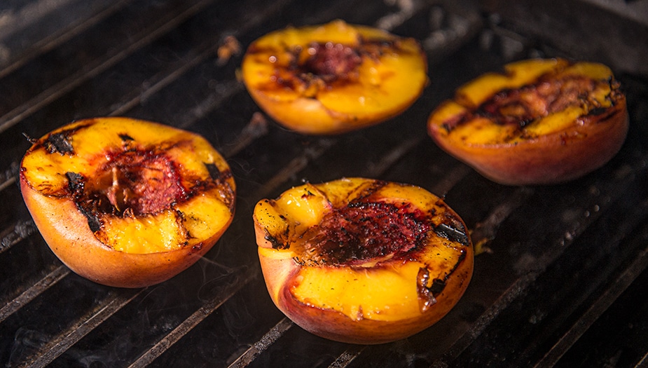 grilled peaches.
