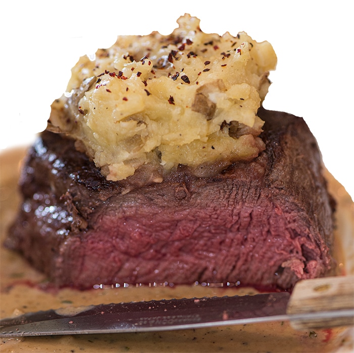 garlic mashed potatoes.