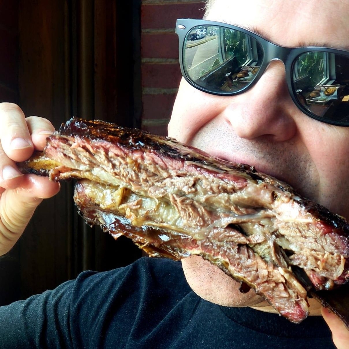 Smoked Texas style beef rib