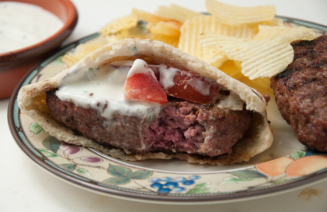 lamb burger.