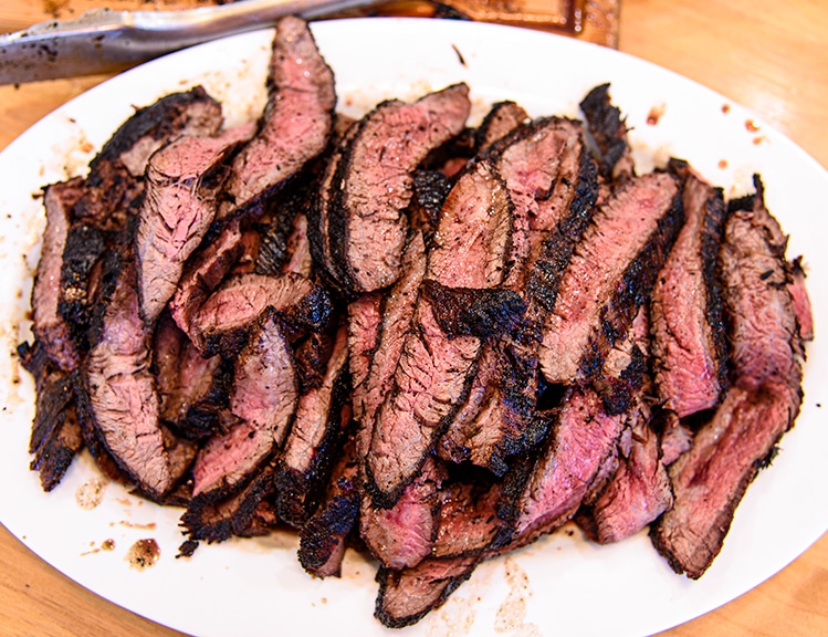 grilled flank steak.