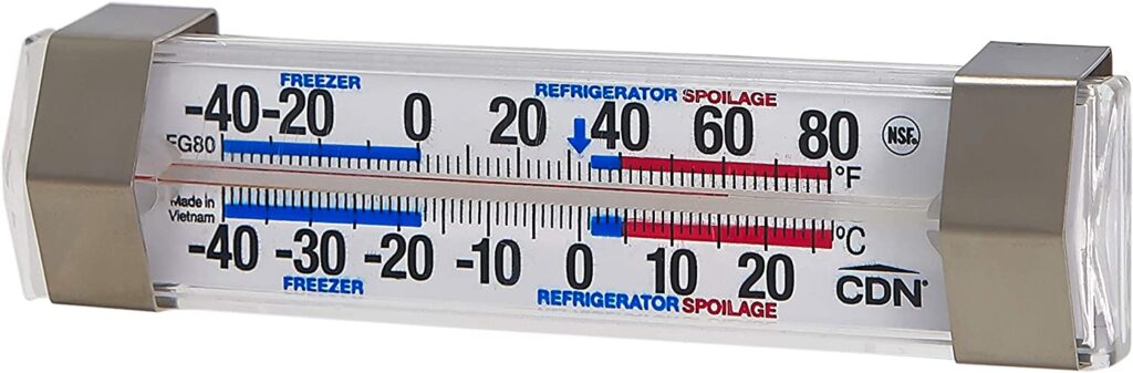 refrigerator thermometer.