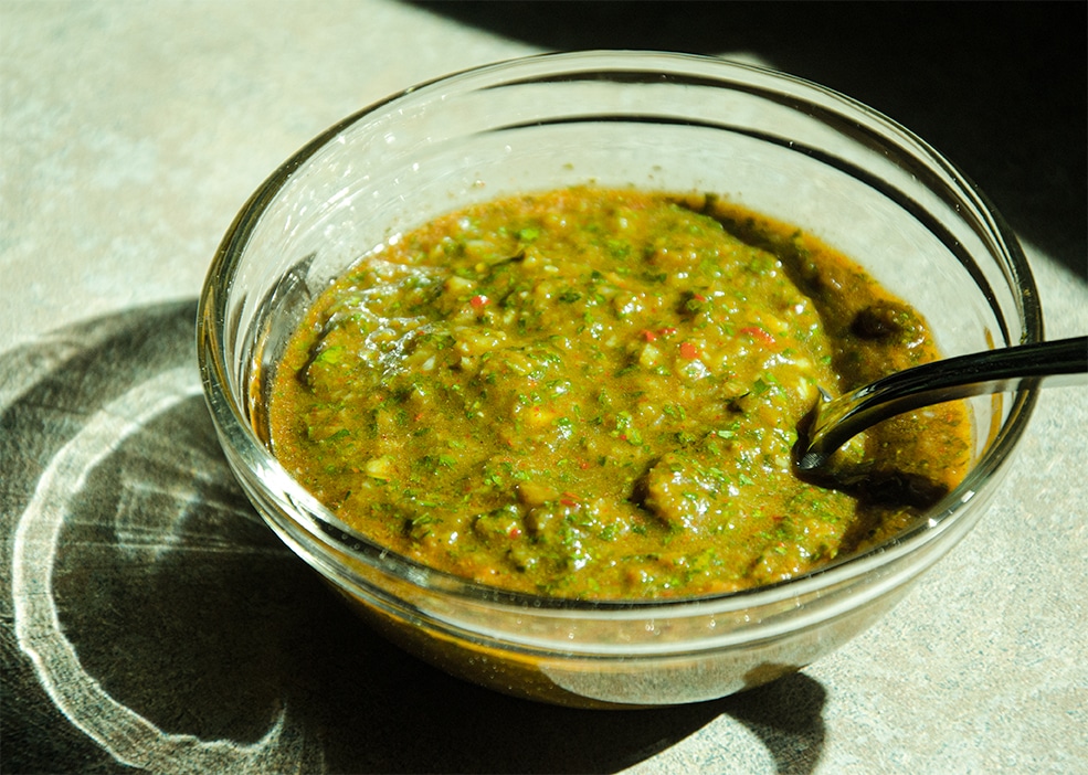 chimichurri sauce.