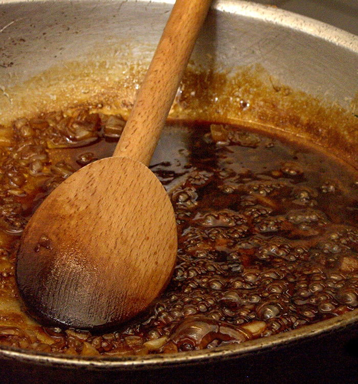 red wine sauce.