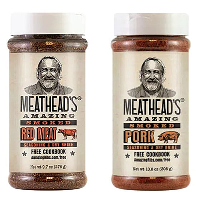 Meathead Red Meat and Pork Rubs.