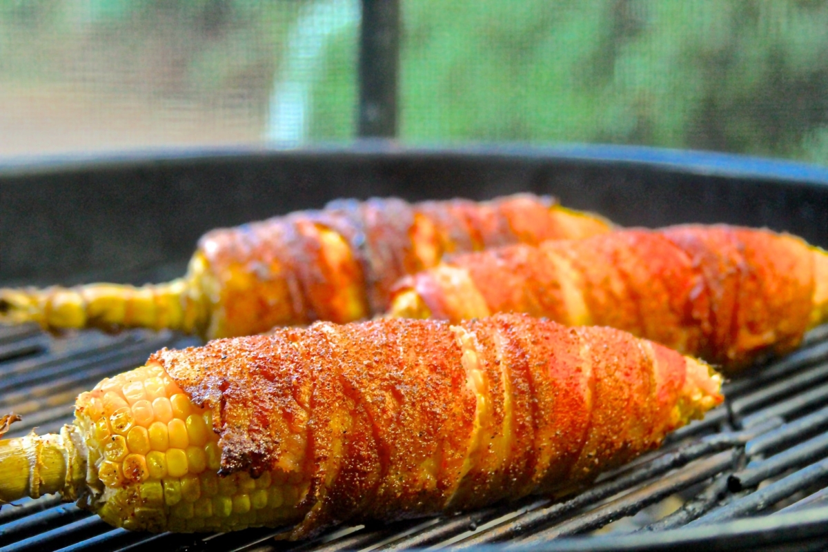 bacon wrapped corn.