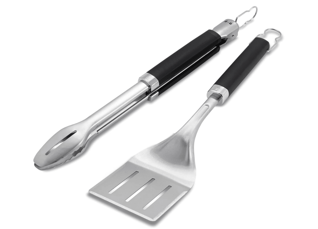 Weber precision spatula and tongs set.
