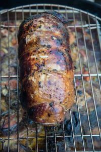 Turketta cooking on a grill grate