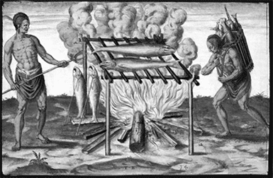 Taino Indigenous tribe with Barbecoa