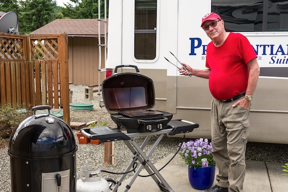 Bill McGrath at the grill