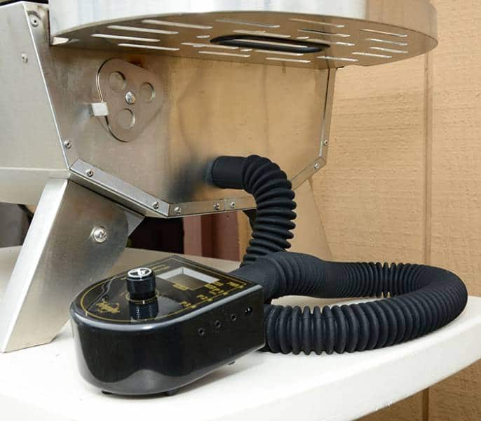 Silicone hose that routes air from controller to cooker