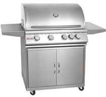 Blaze Cart Mounted 32" 4 Burner Gas Grill With Rear Rotisserie Burner, MSRP $2,250