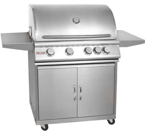 blaze 32inch 4 burner with rear burner on cart