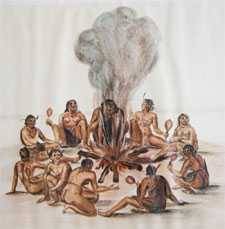 ancient bonfire cooking