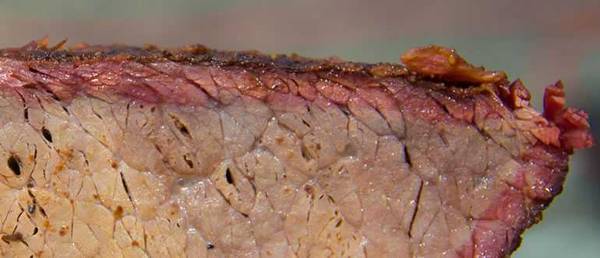 smoke ring on meat