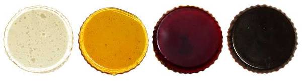different caramel colors