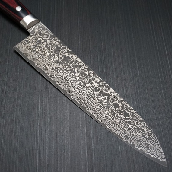 Damascus steel chefs knife