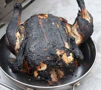 totally burnt chicken