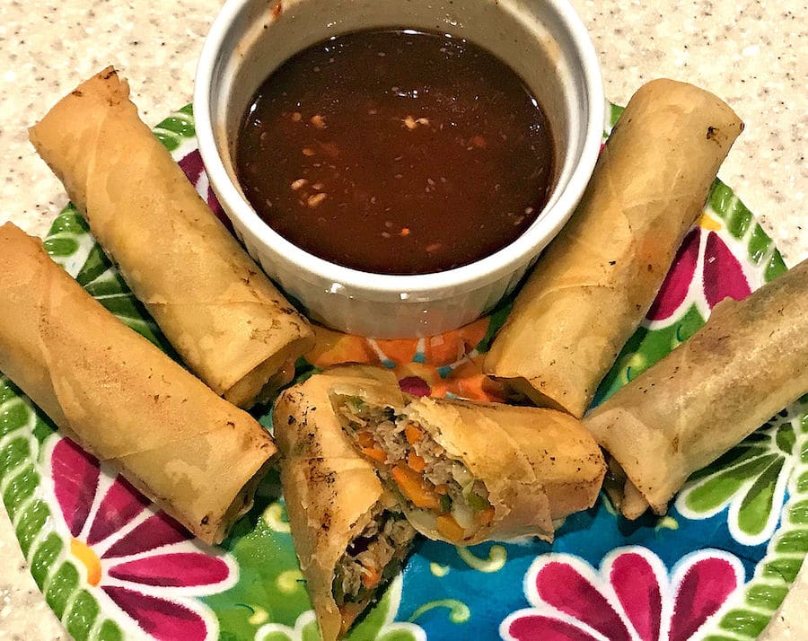 pulled pork egg rolls