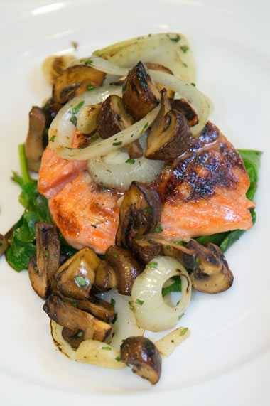 Paul Virant's grilled salmon salad