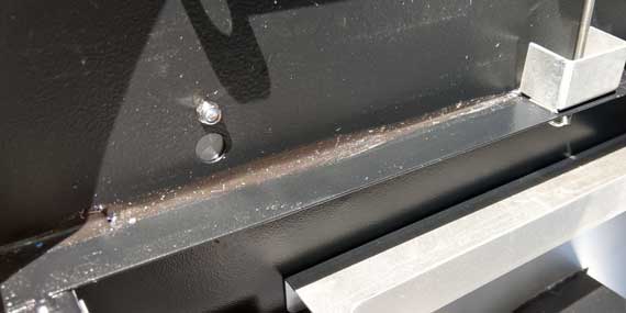 Grey metal welded joint