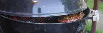 partially cover the grill to adjust the temperature