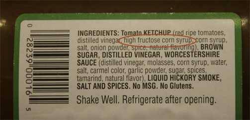 ingredient label