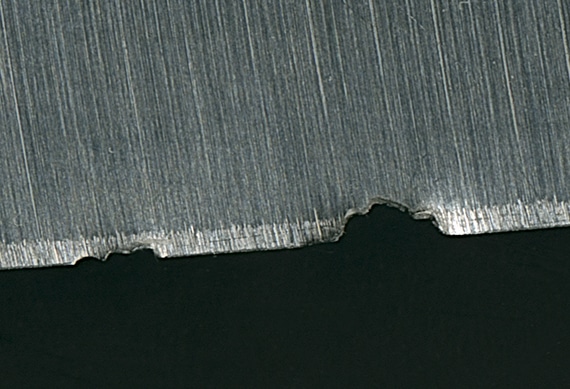 chipped knife