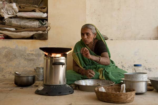 Indian woman cooking