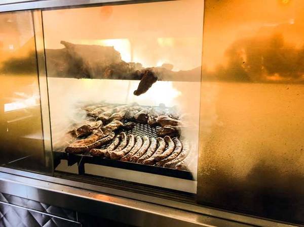 meat in the aquarium smoker