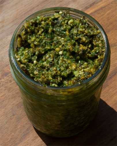 Pesto in a jar