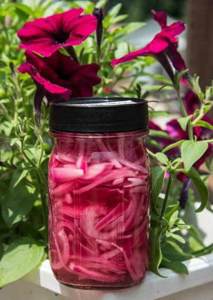 pickled red onions
