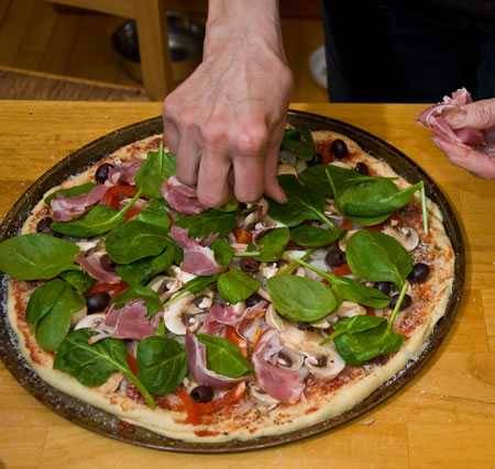 pizza in a pan