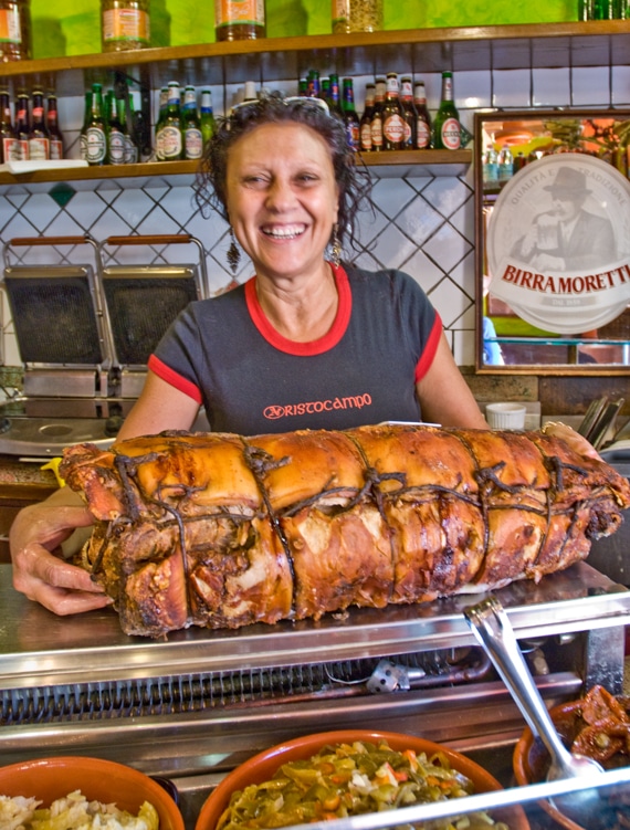 porchetta at campo di fiori