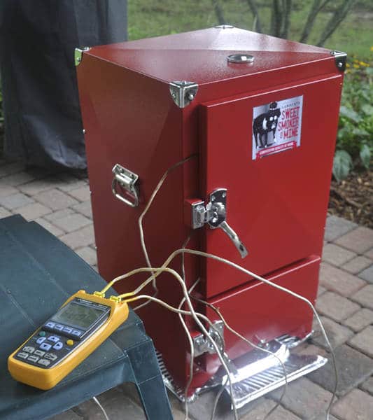 temperature testing the red box smoker