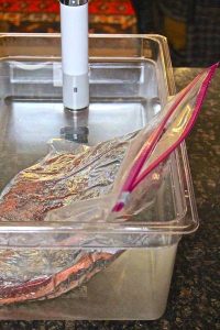 Sealing a sous vide bag