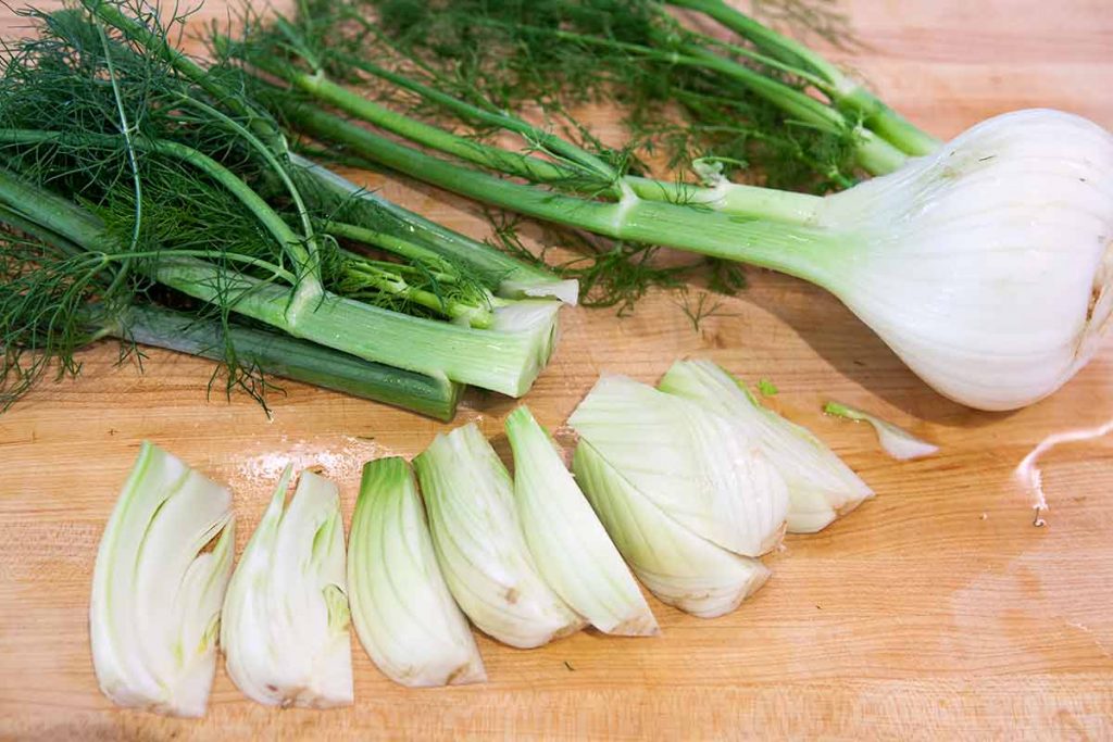 sliced fennel