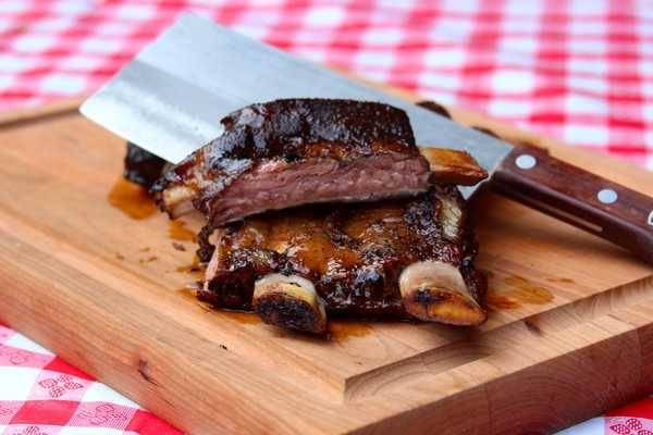 beef ribs cooked with sous vide