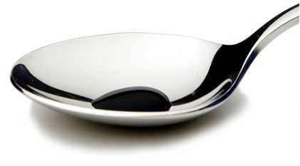 Closeup of the head of a spoon