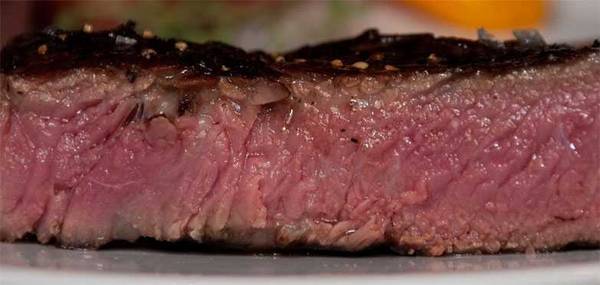 strip steak on plate