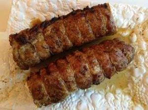 two stuffed pork loin roasts
