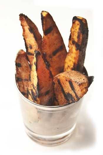 grilled sweet potato fries