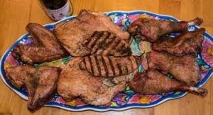 grilled turkey parts