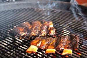 Beef back ribs on the smoker