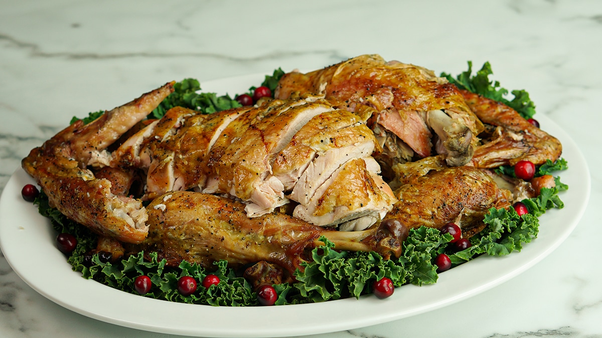 carved turkey