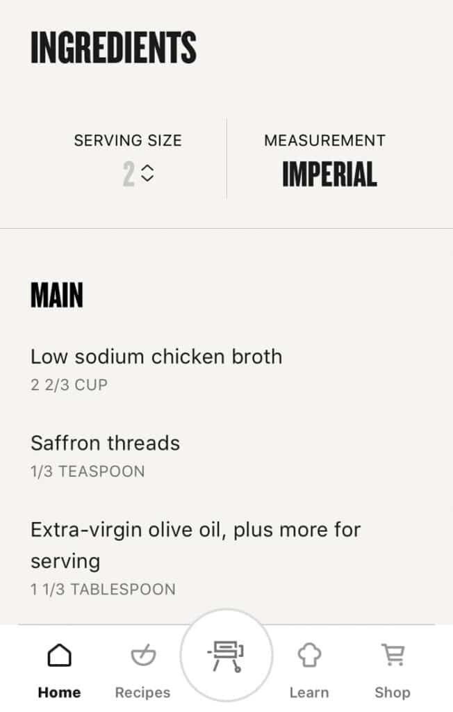 Timberline 2 serving recipe