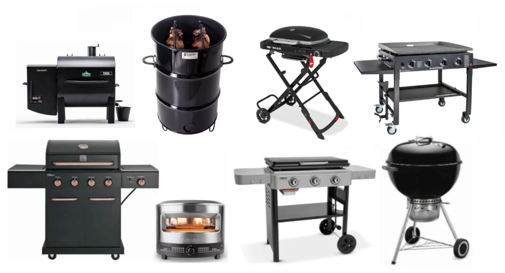 Composite of BBQ grills.